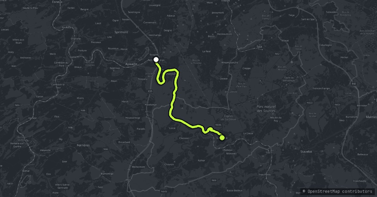 The Ambleve Gorge at Remouchamps map