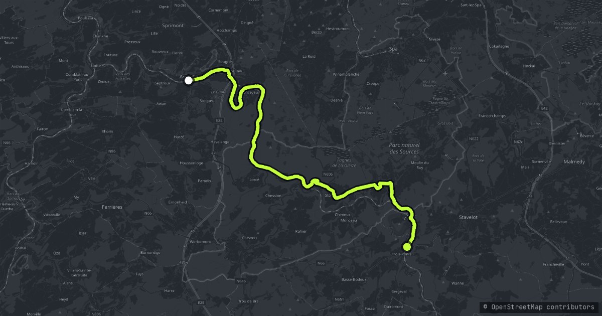 The Ambleve Valley map
