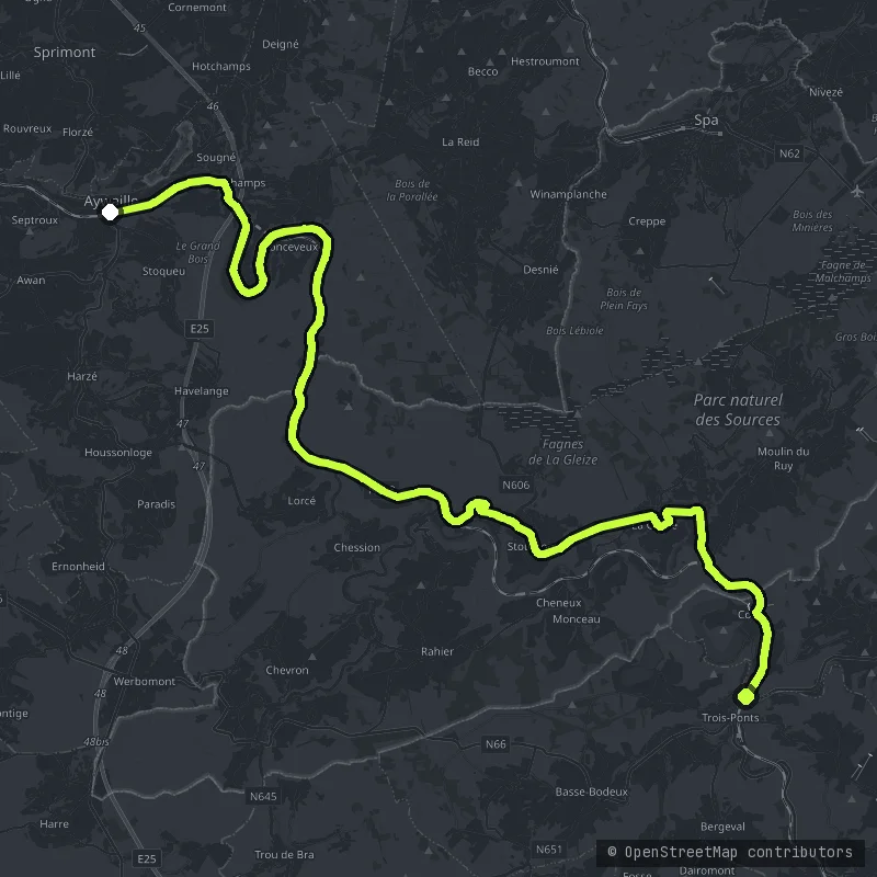 The Ambleve Valley map