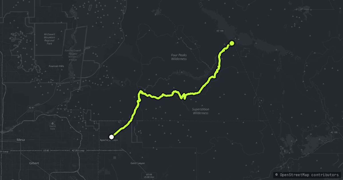 The Apache Trail map