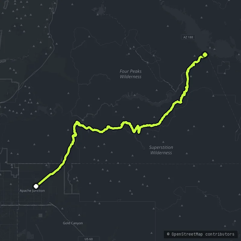 The Apache Trail map