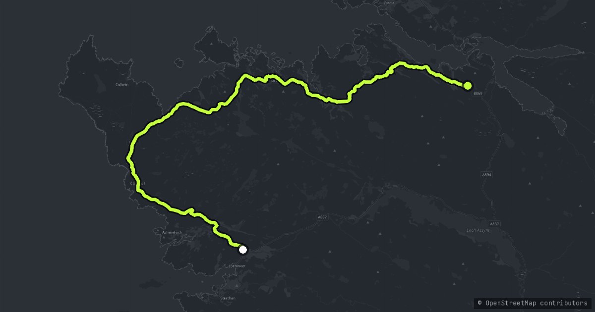 The Assynt Coast Road map