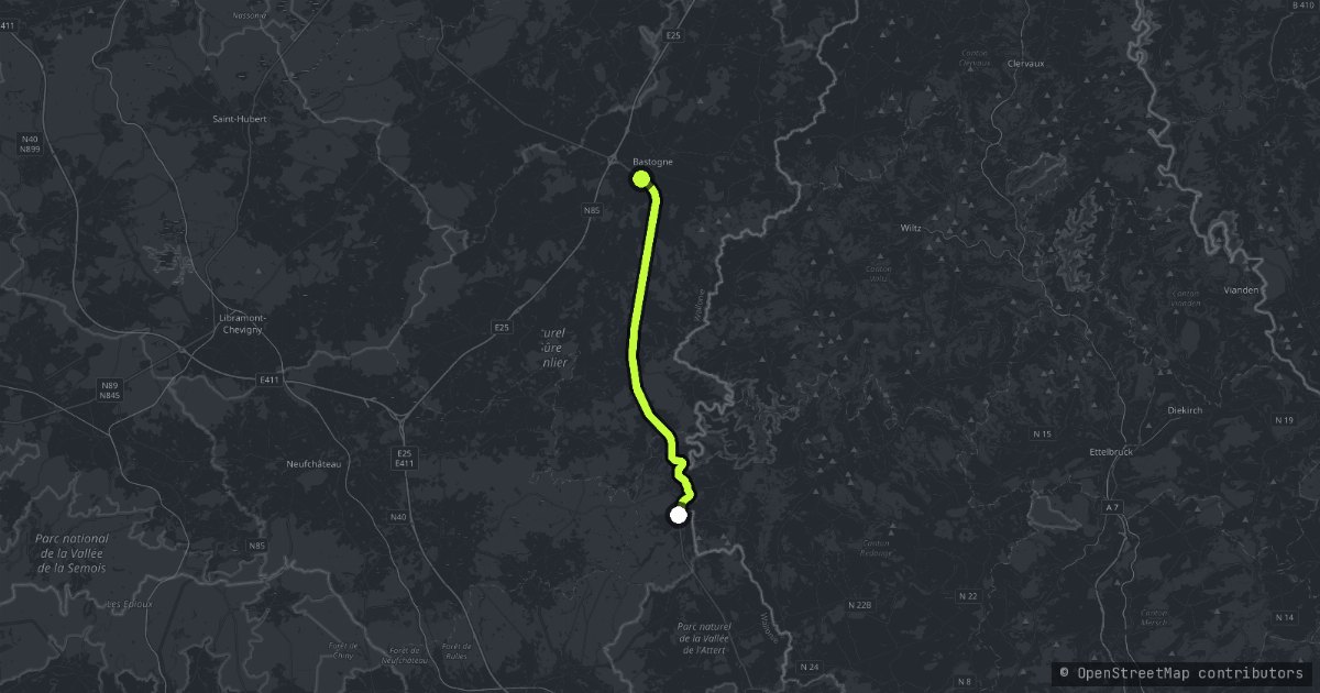 The Bastogne Ridge map