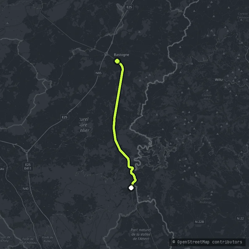 The Bastogne Ridge map