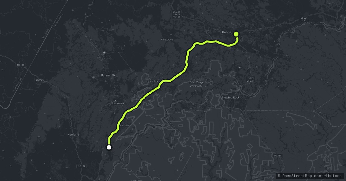 The Beech Mountain map