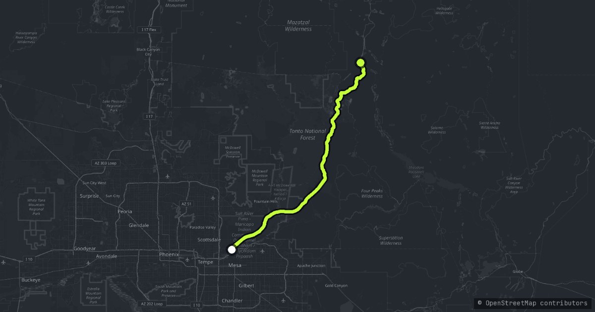 The Beeline Highway map