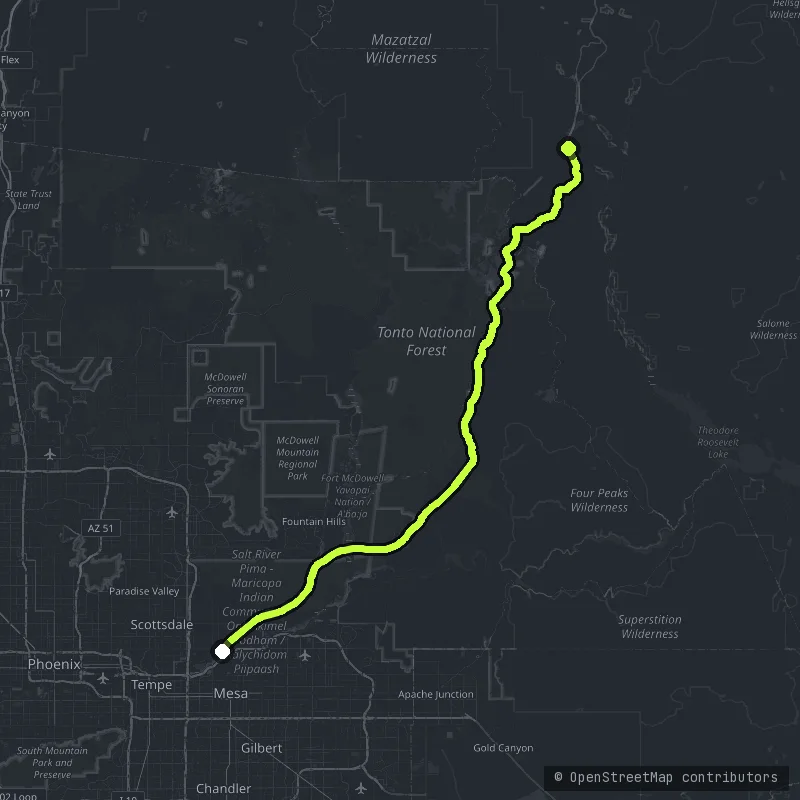 The Beeline Highway map
