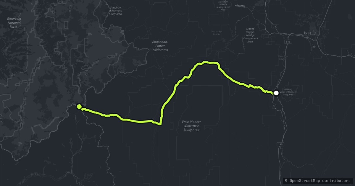 The Big Hole Mountain map