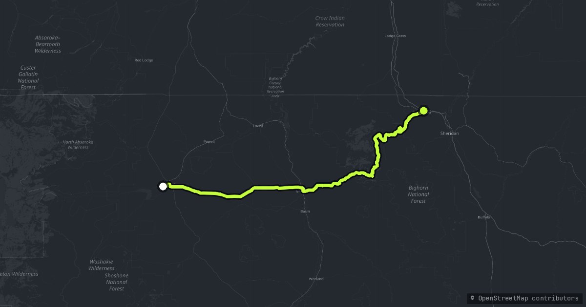 The Bighorn Scenic Byway & Medicine Wheel Passage map
