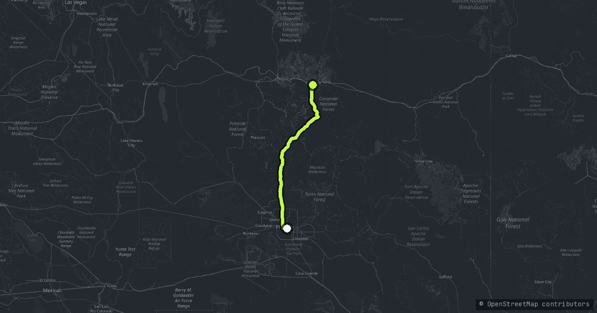 The Black Canyon Highway map