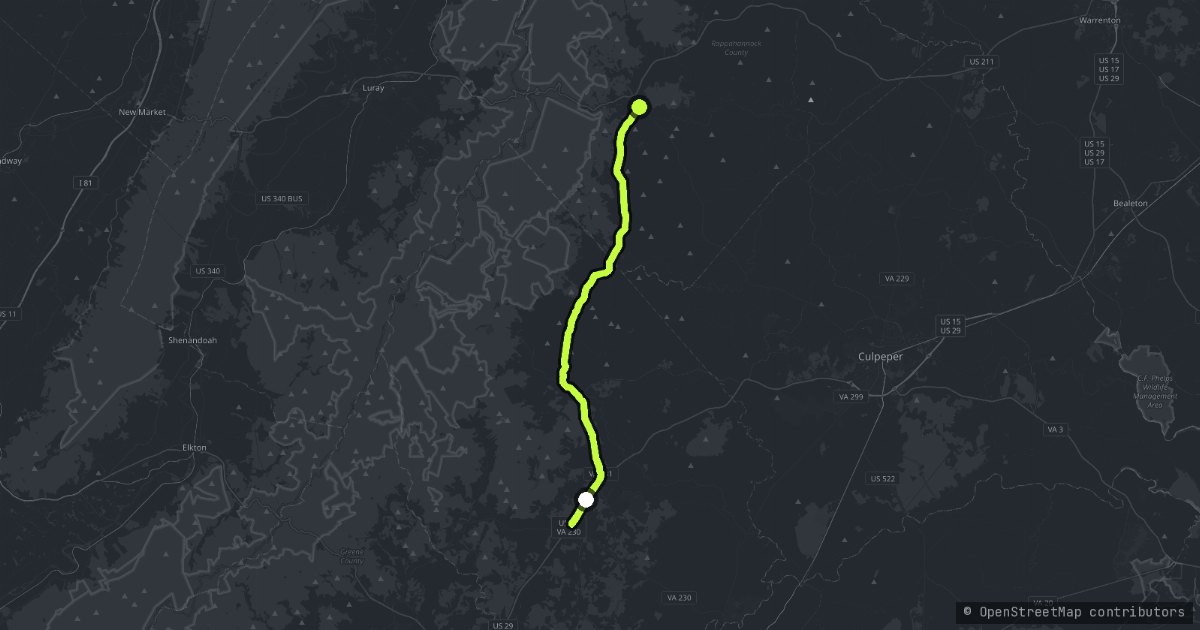The Blue Ridge Turnpike map