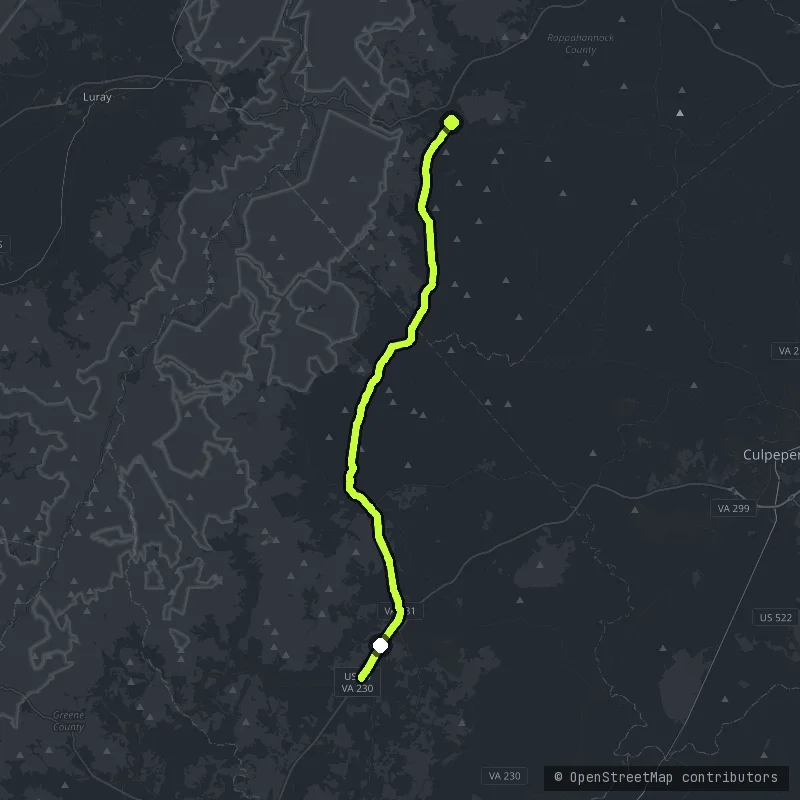 The Blue Ridge Turnpike map
