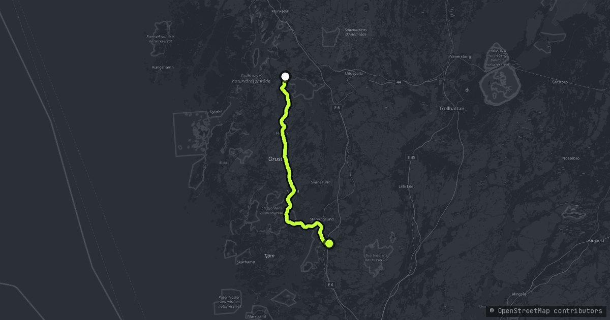 The Bohuslän Islands map