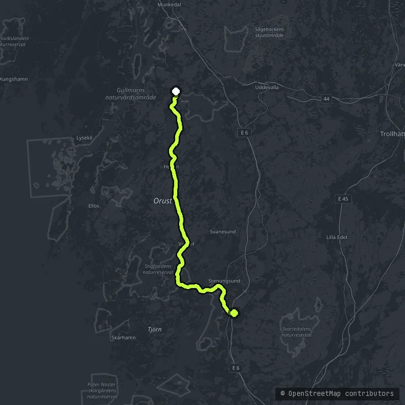 The Bohuslän Islands map