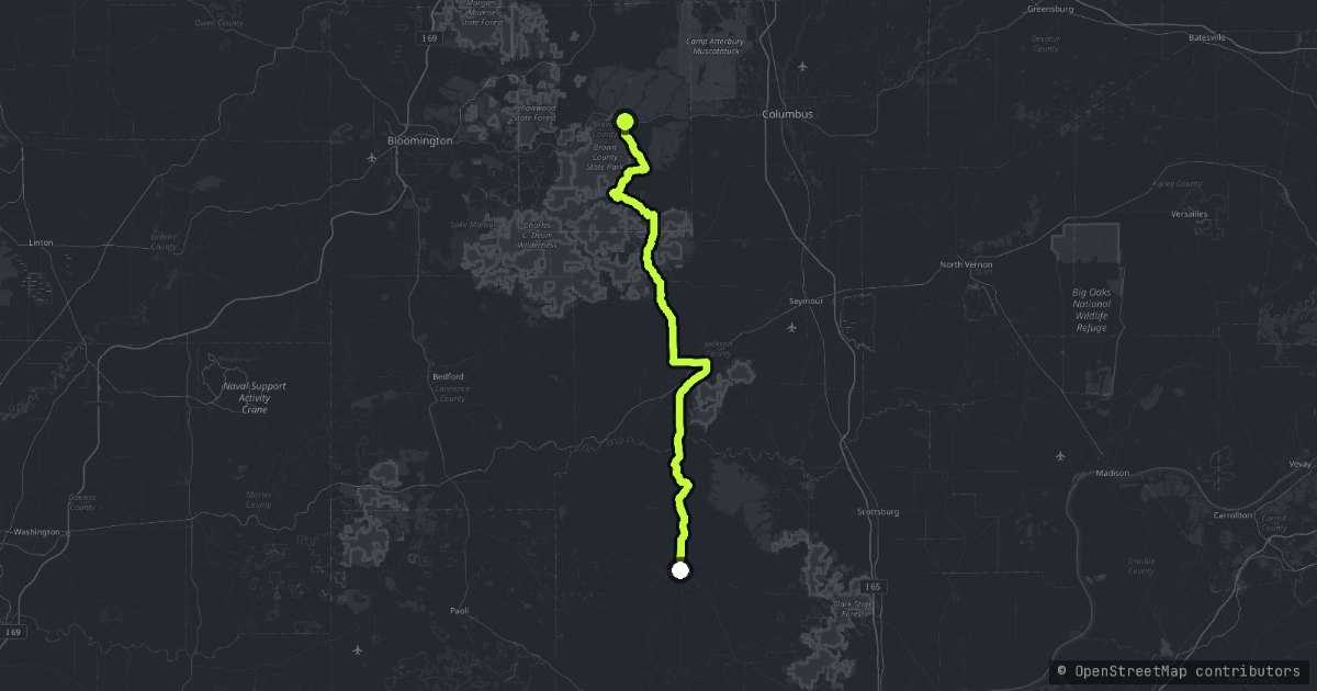 The Brown County Hills map