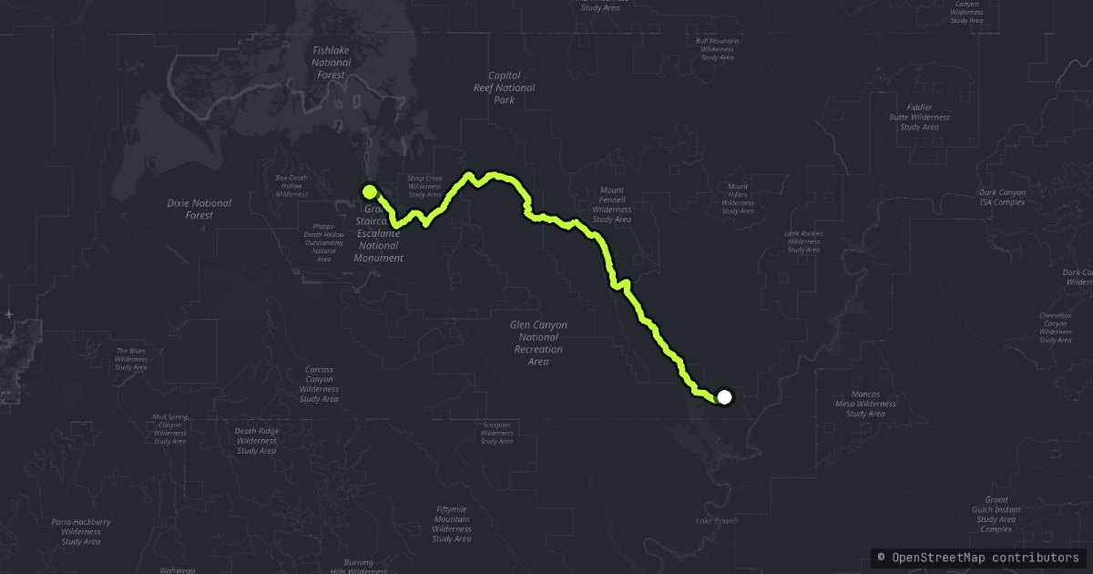 The Burr Trail map