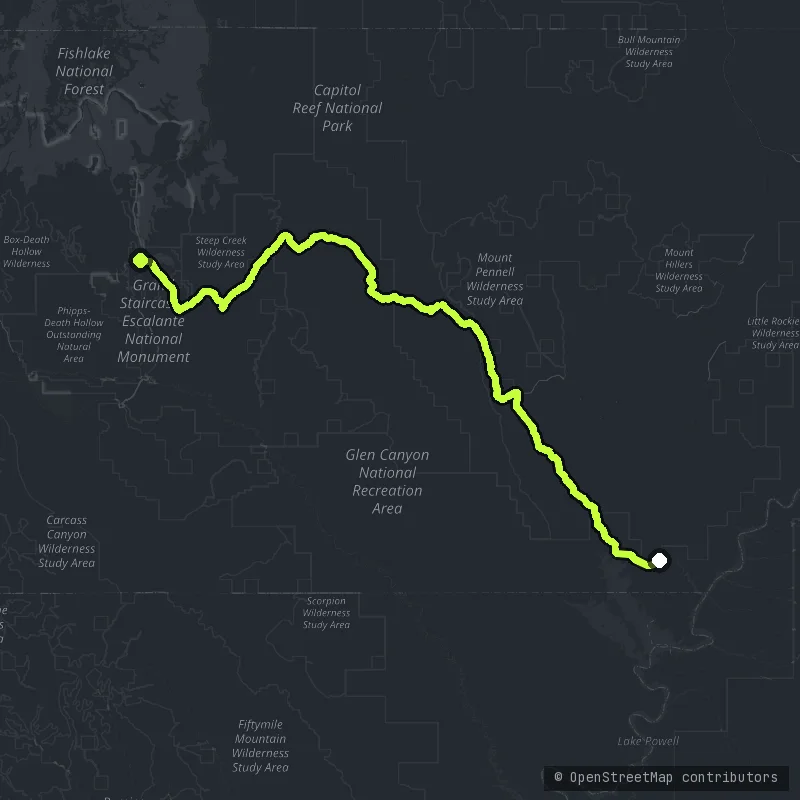 The Burr Trail map