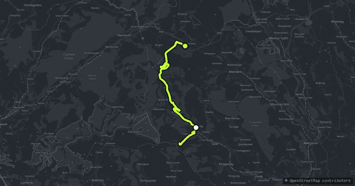 The Bwlch and the Rhigos map