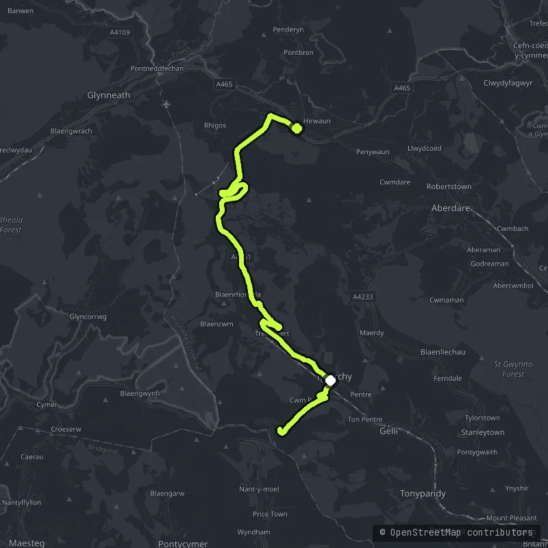 The Bwlch and the Rhigos map