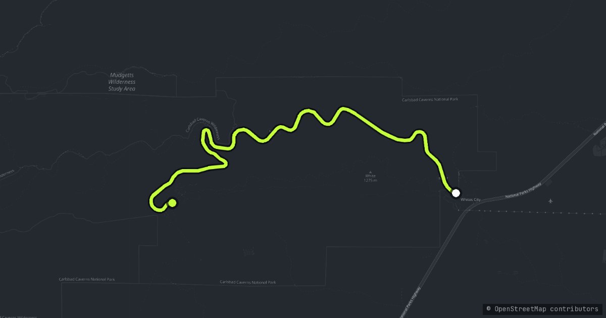 The Carlsbad Caverns Highway map