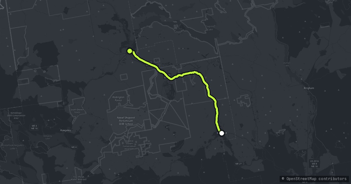 The Carrabassett Valley map