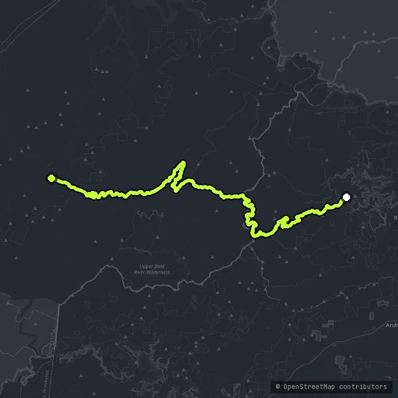 The Cherohala Skyway map