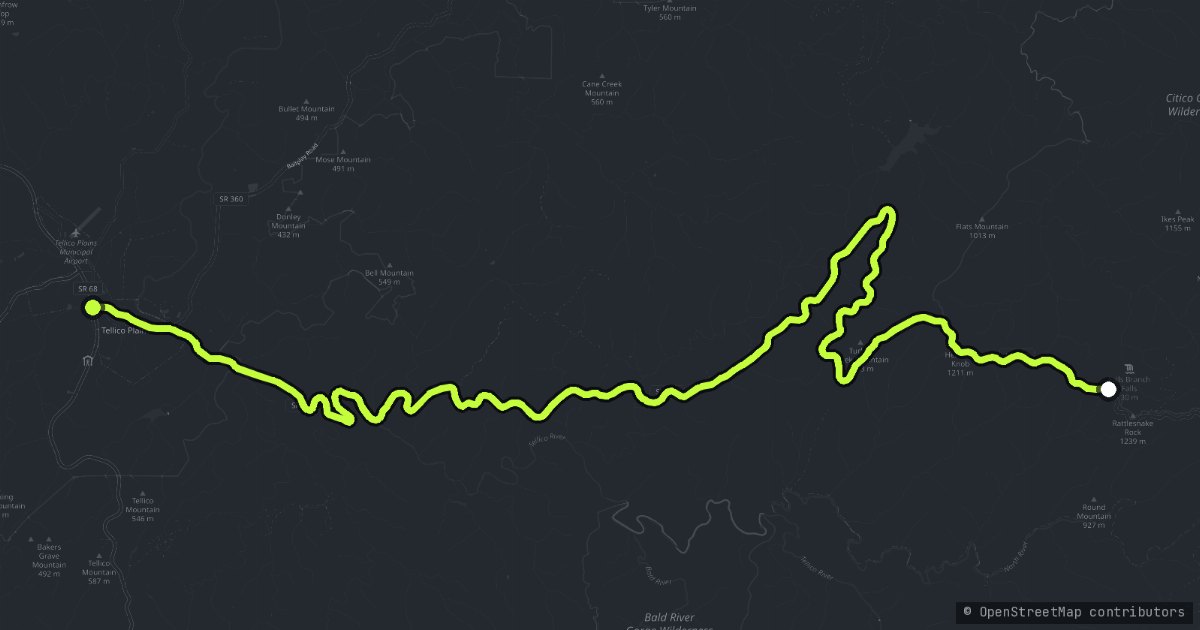 [TBD] The Cherohala Skyway map