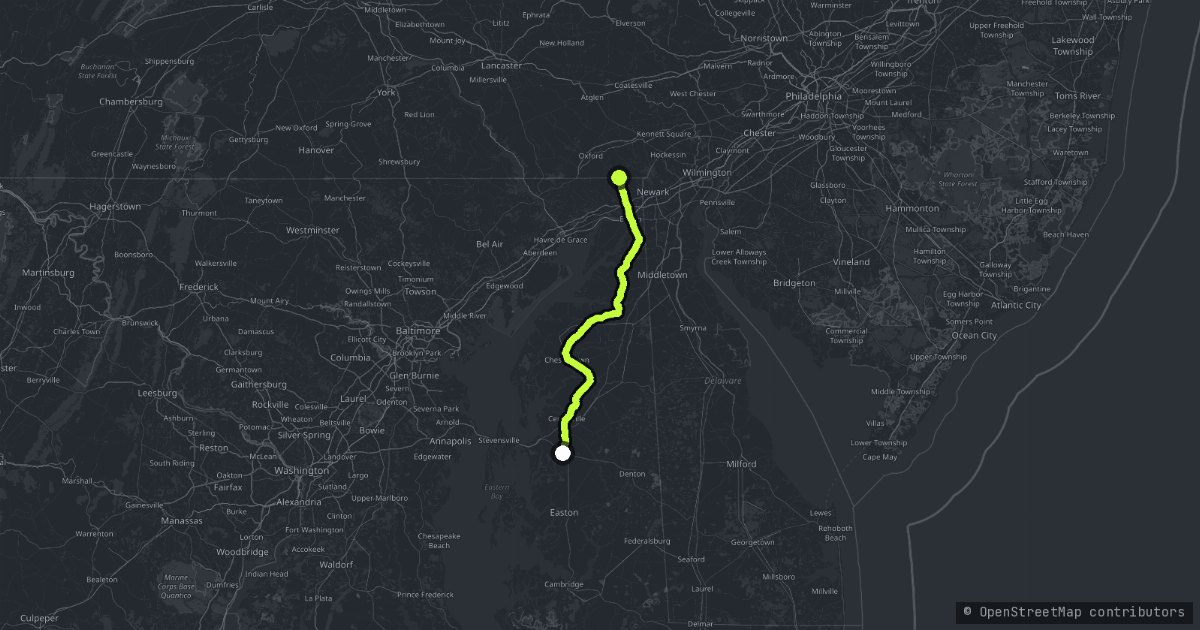 The Chesapeake Country Scenic Byway map