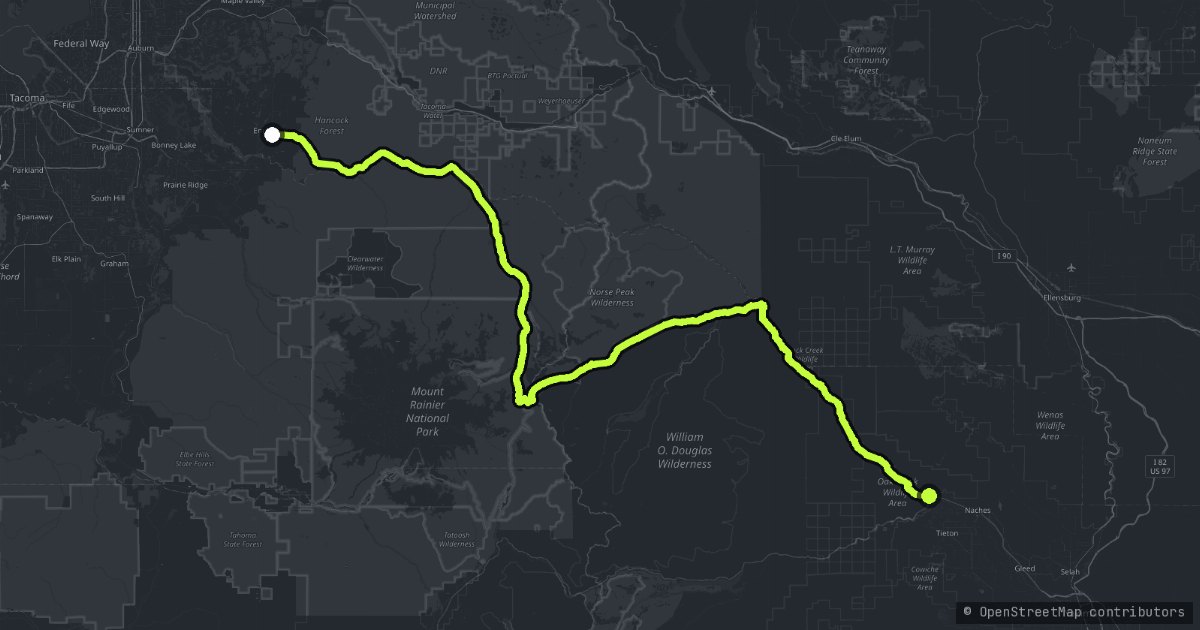 The Chinook Pass map