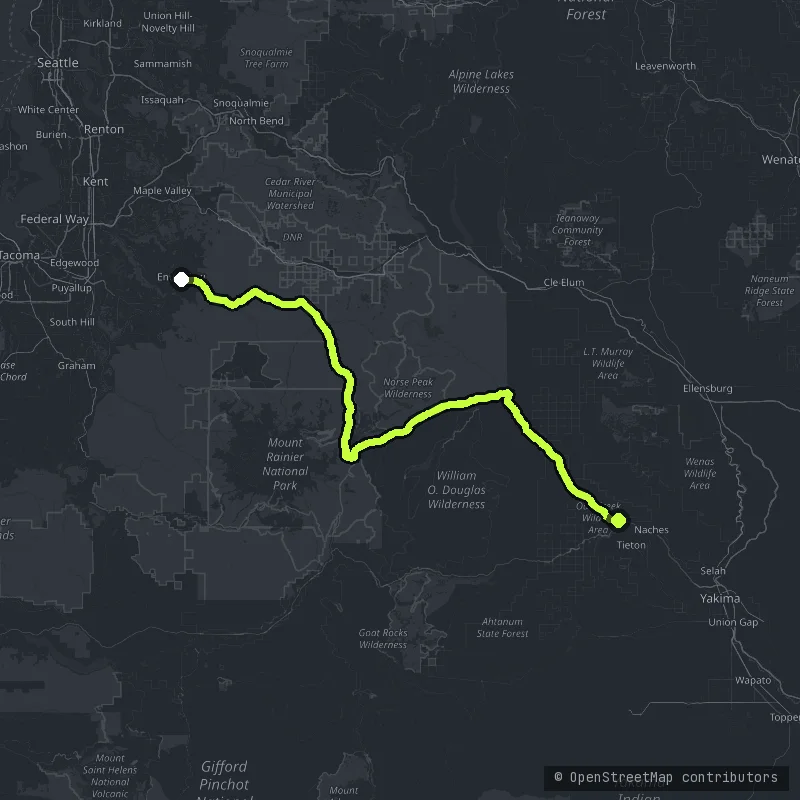 The Chinook Pass map