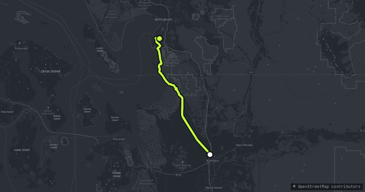 The Chuckanut Drive map