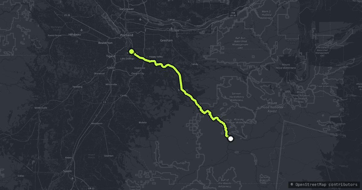 The Clackamas River map