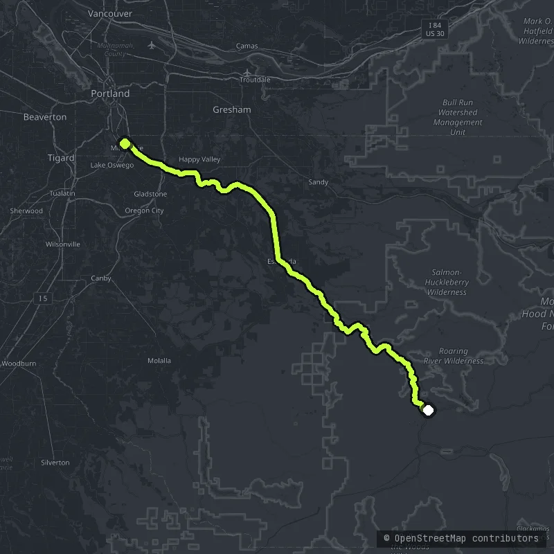The Clackamas River map