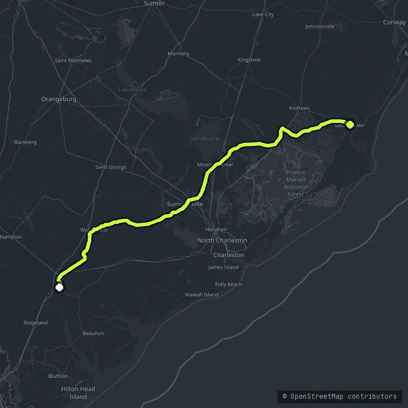 The Coastal Highway map
