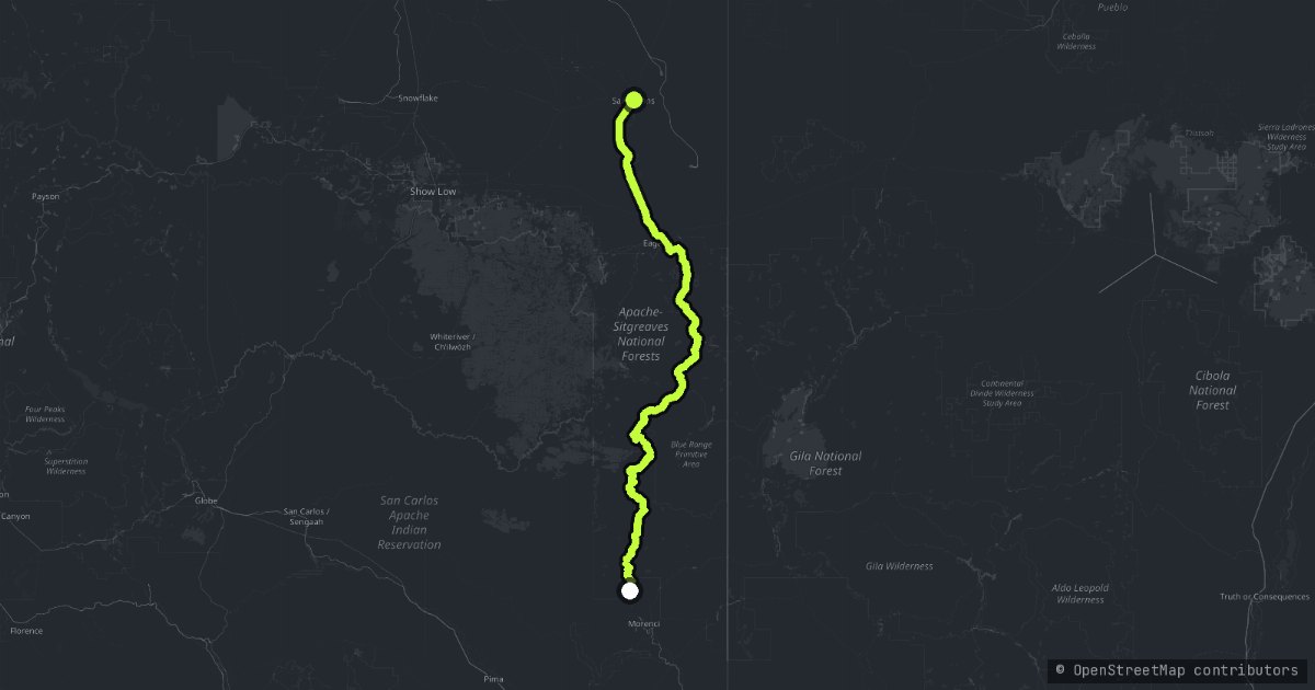 The Coronado Trail map