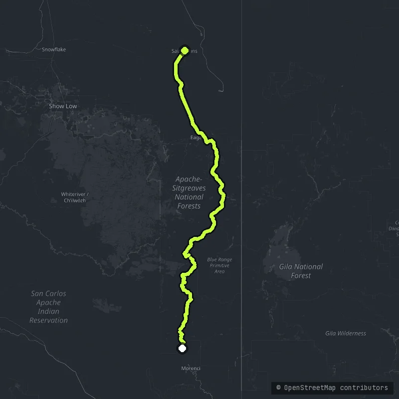 The Coronado Trail map