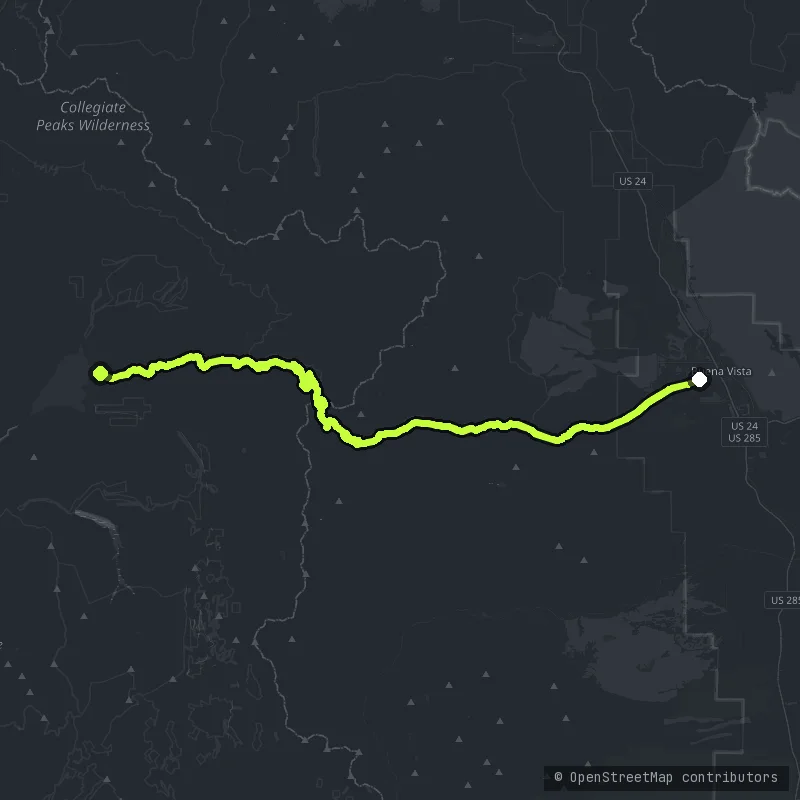 The Cottonwood Pass map