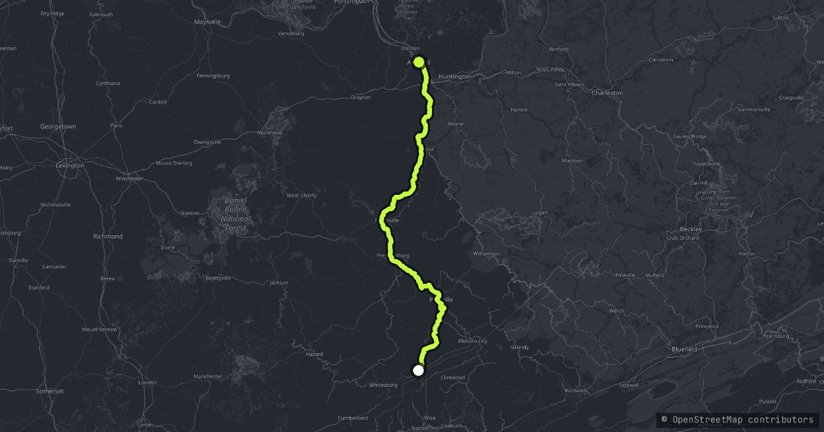 The Country Music Highway map
