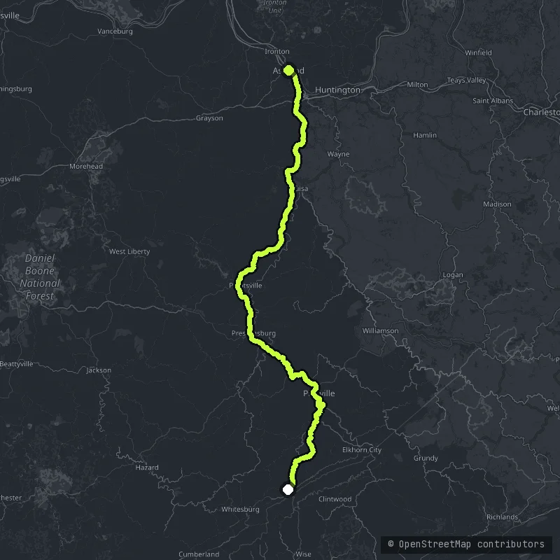 The Country Music Highway map