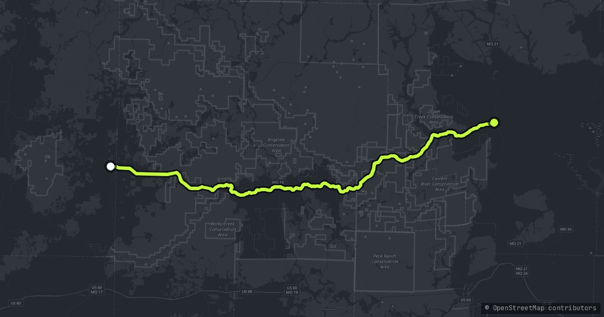 The Current River map