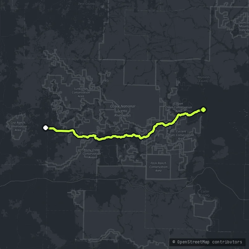 The Current River map