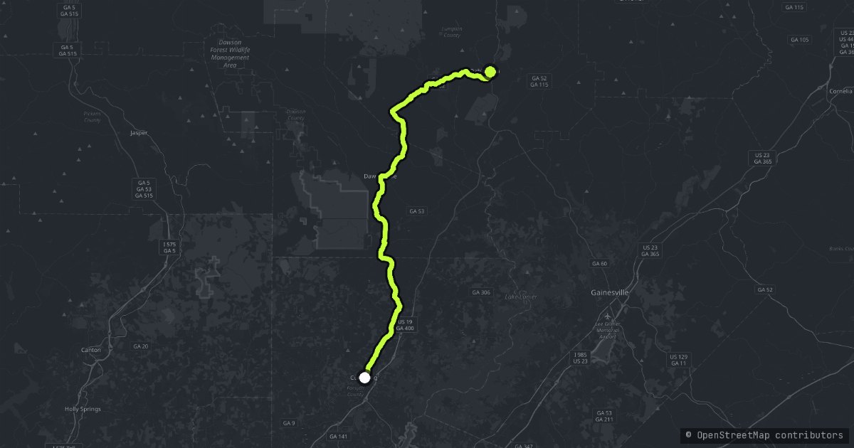 The Dahlonega map
