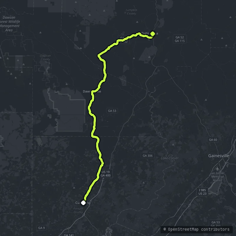 The Dahlonega map