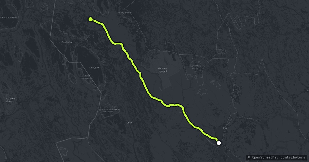 The Dalarna and the Road to Idre Fjäll map