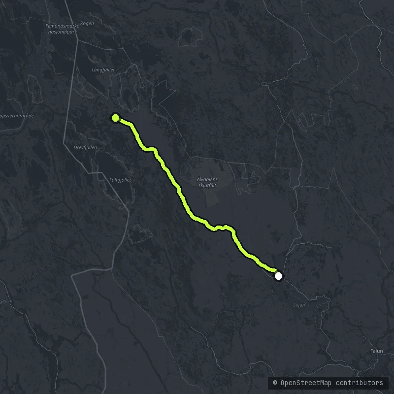 The Dalarna and the Road to Idre Fjäll map