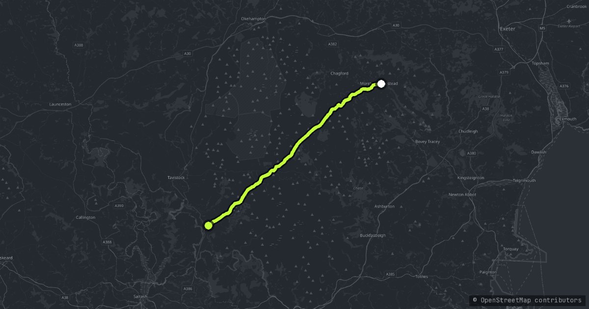 The Dartmoor Crossing map