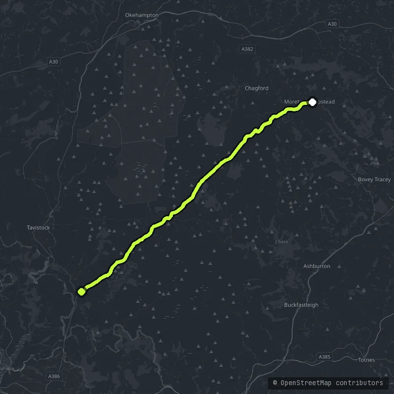 The Dartmoor Crossing map