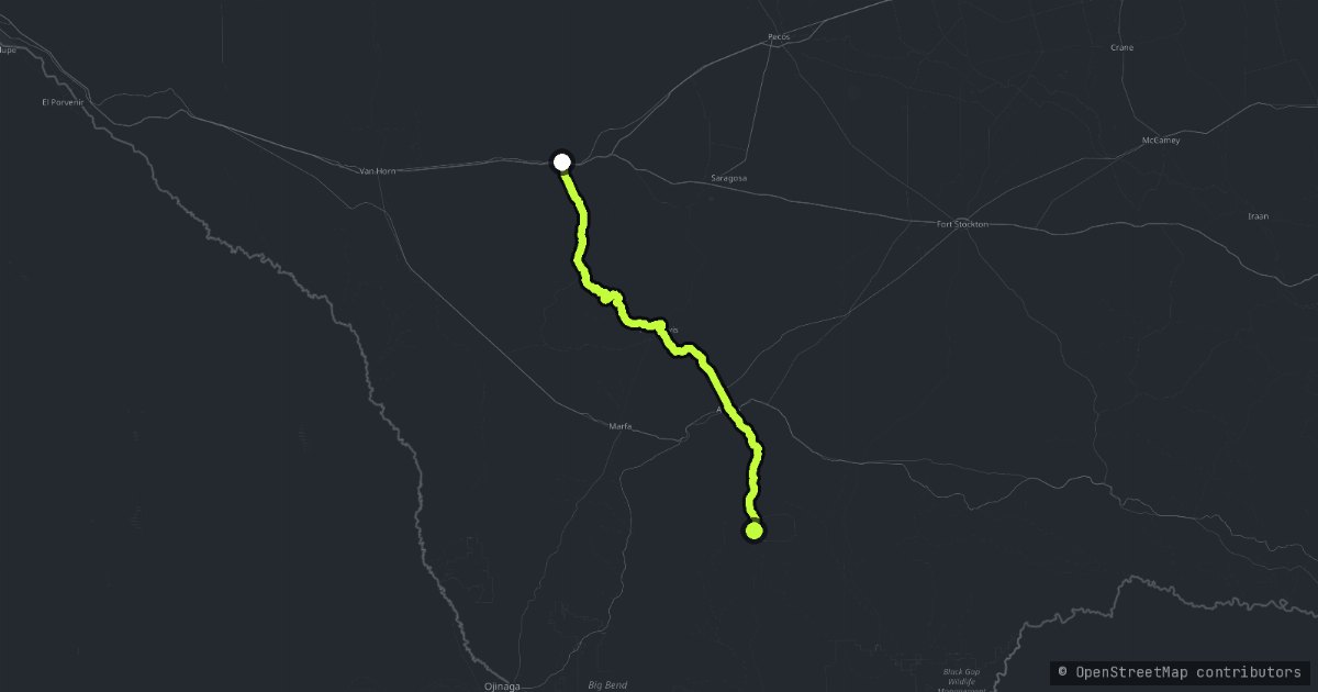 The Davis Mountains Scenic Loop map