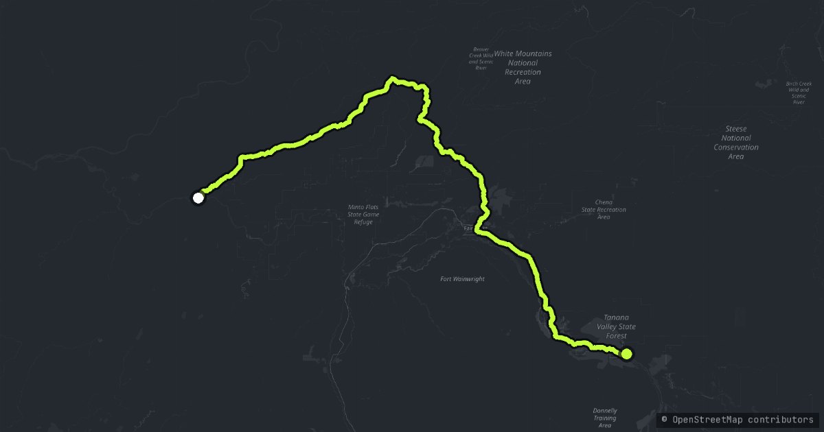 The Eliott Highway map