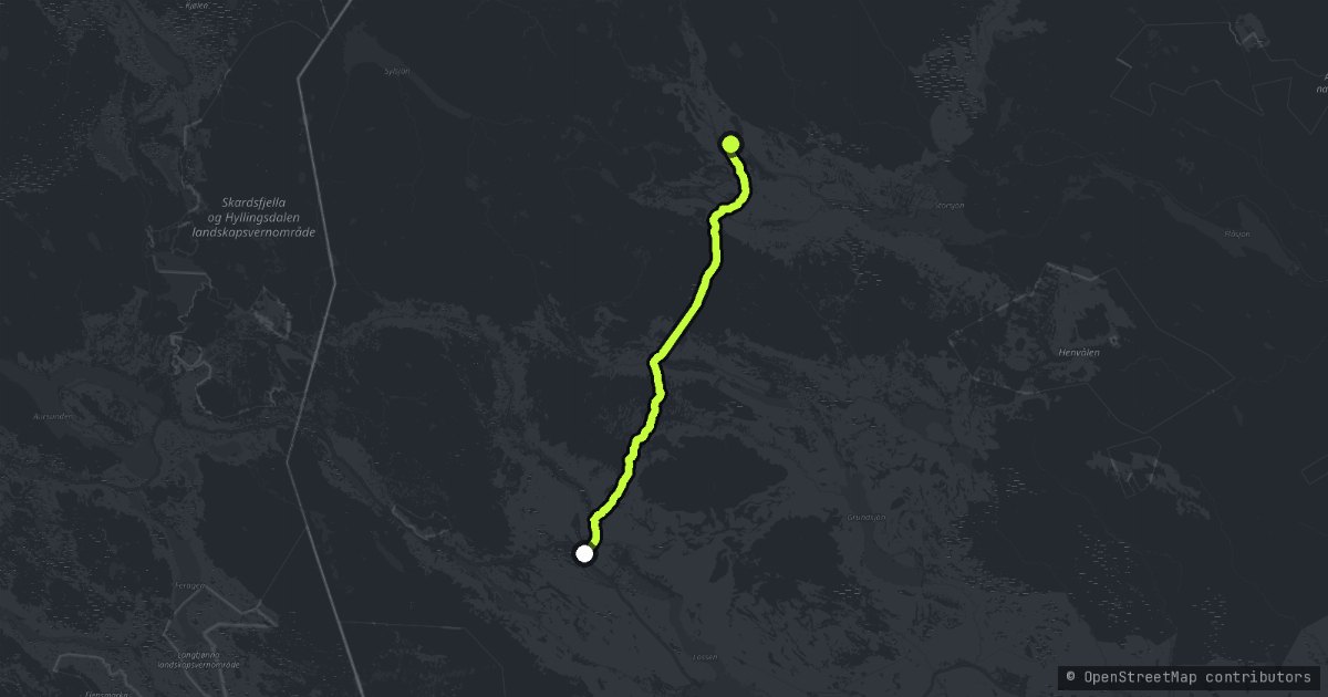 The Flatruetvägen map